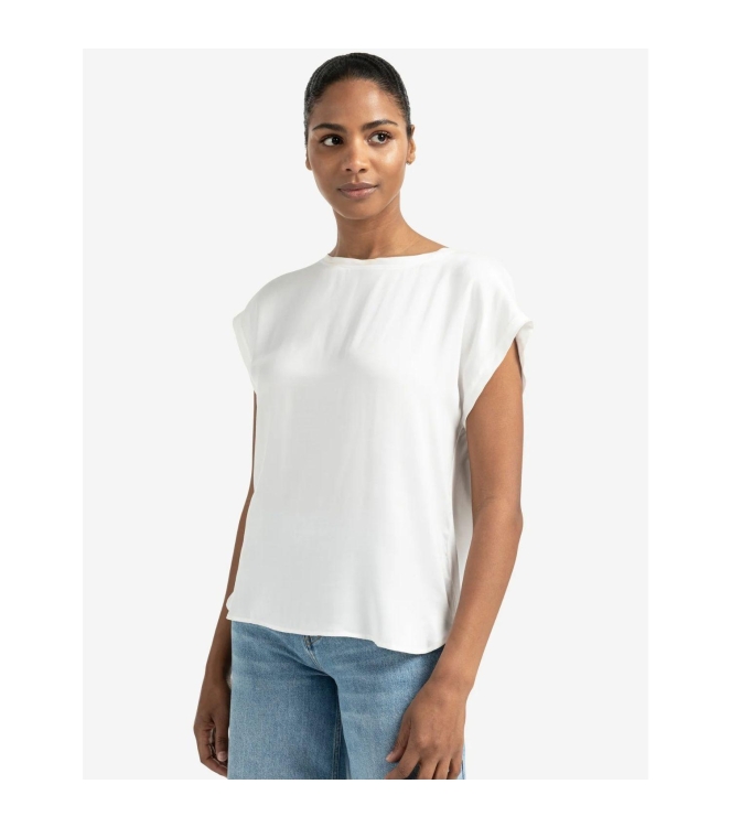 Yaya Fabric mix top Off white