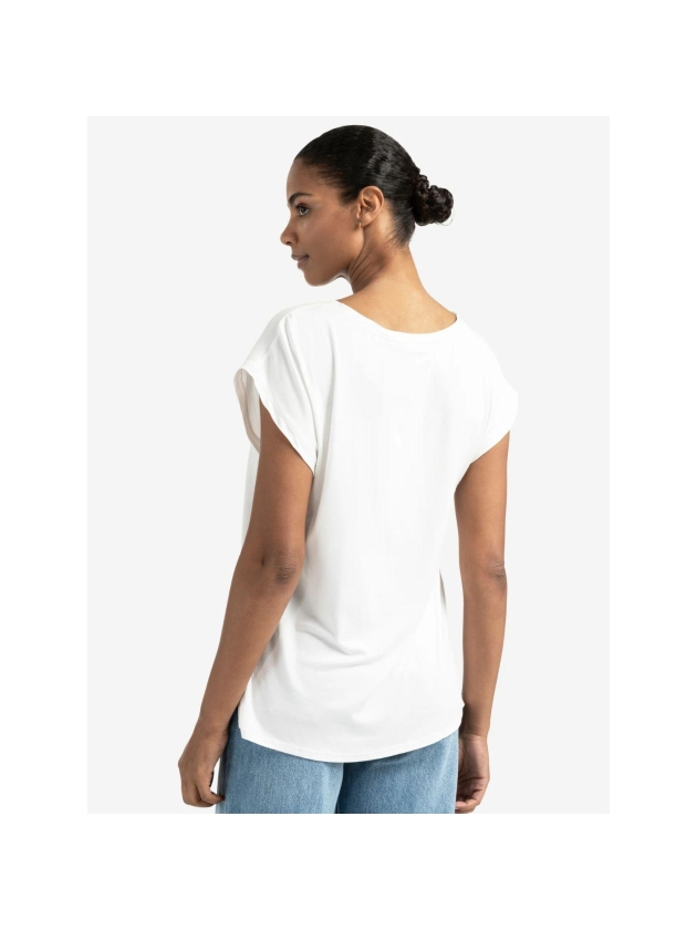Yaya Fabric mix top Off white