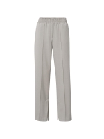 Yaya Soft woven wide leg trousers w Silver linning beige melange