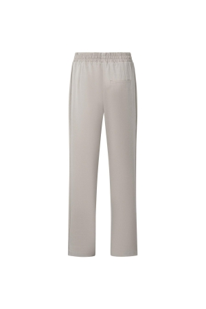 Yaya Soft woven wide leg trousers w Silver linning beige melange
