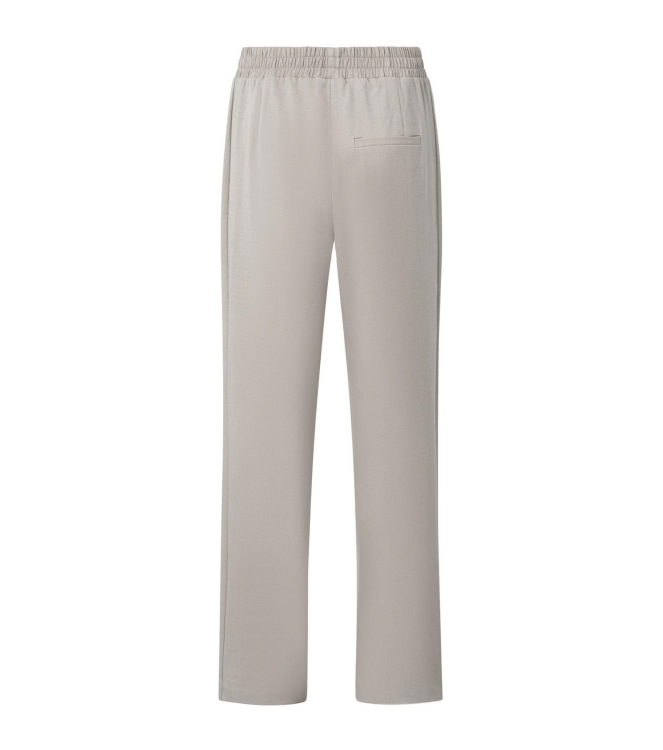 Yaya Soft woven wide leg trousers w Silver linning beige melange