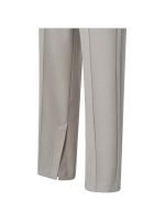 Yaya Soft woven wide leg trousers w Silver linning beige melange