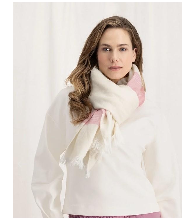 Yaya Melange Border Scarf