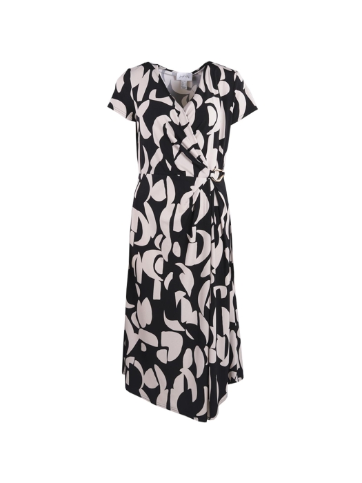 Joseph Ribkoff LDS Dress 3882 Black/Ecru