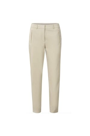 Yaya Slim fit trousers with fancy s White pepper beige