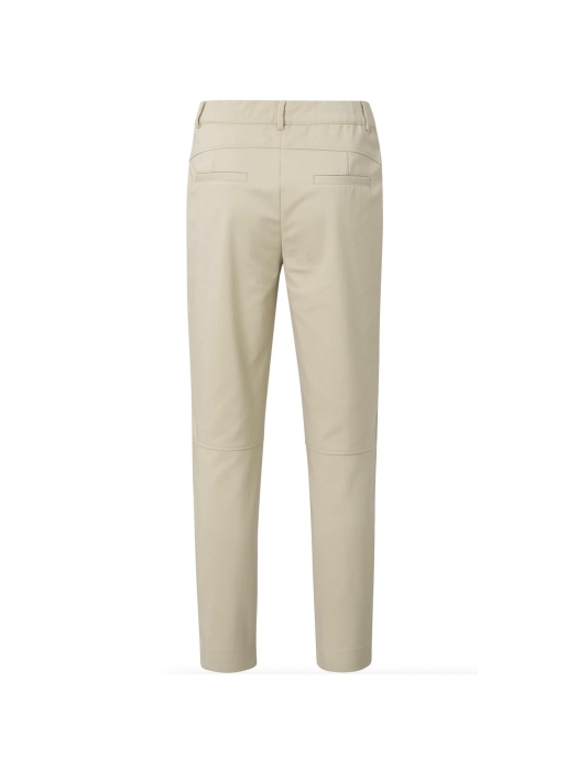 Yaya Slim fit trousers with fancy s White pepper beige