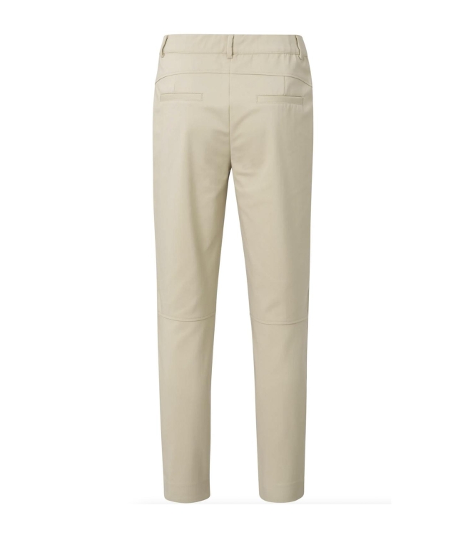 Yaya Slim fit trousers with fancy s White pepper beige