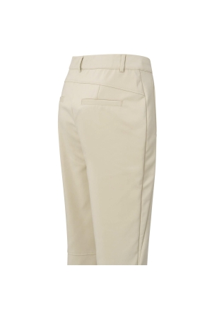 Yaya Slim fit trousers with fancy s White pepper beige