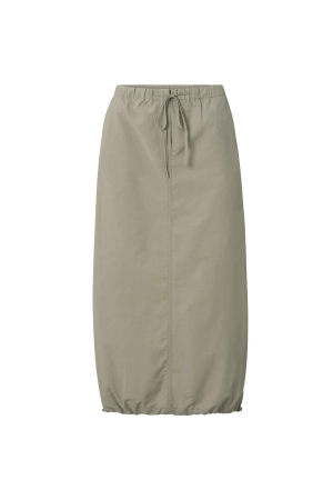 Yaya Nylon cargo midi skirt with el
