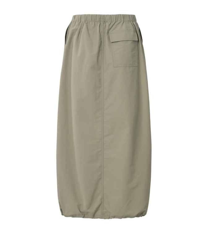 Yaya Nylon cargo midi skirt with el