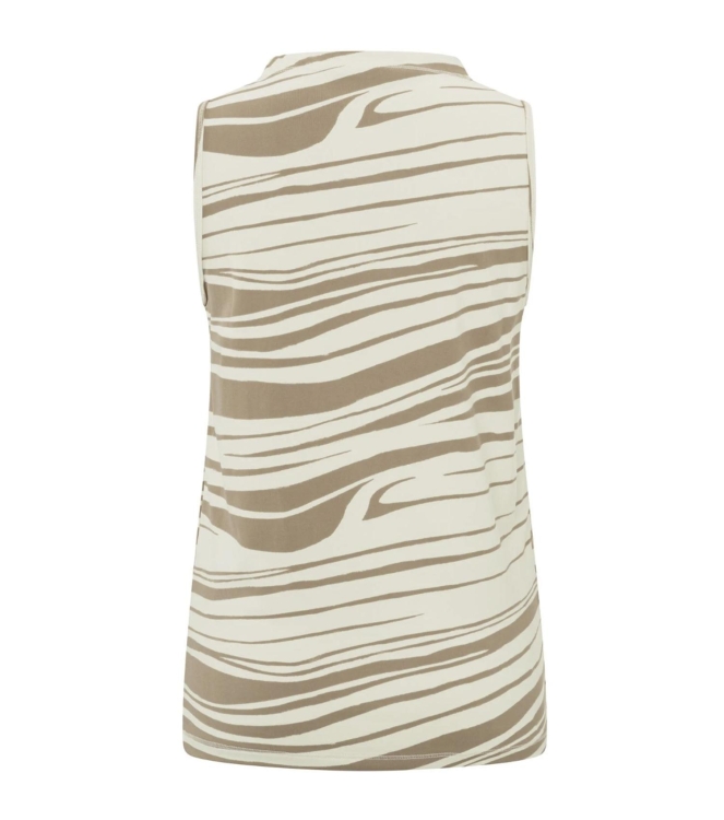 Yaya Printed singlet with drape nec