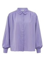 Yaya Oversized blouse w. functional Bougainvillea purple
