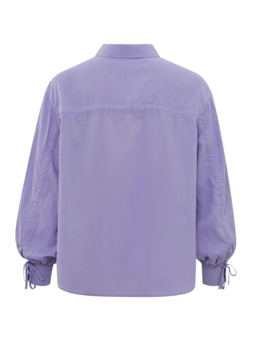 Yaya Oversized blouse w. functional Bougainvillea purple