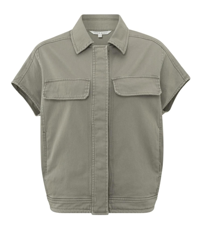 Yaya Sleeveless blouse jacket Army green