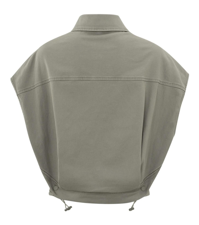 Yaya Sleeveless blouse jacket Army green