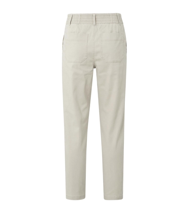 Yaya Woven loose fit trousers with Gray morn beige