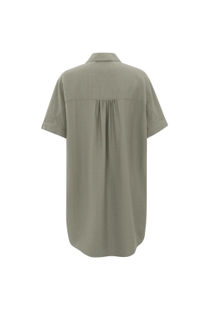 Yaya Loose batwing dress Army green