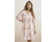Yaya Printed dress w. ballon slv Flamingo plume pink dessin