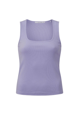 Yaya Square-Neck singlet Lavender purple