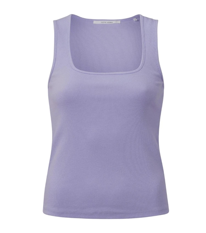 Yaya Square-Neck singlet Lavender purple