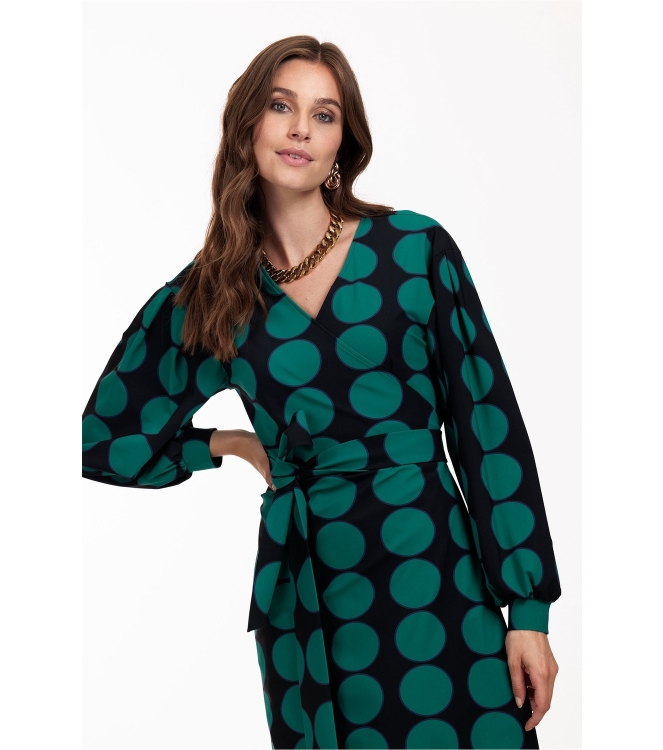 Studio Anneloes Laudie big dot dress 6973 darkblue/dark green