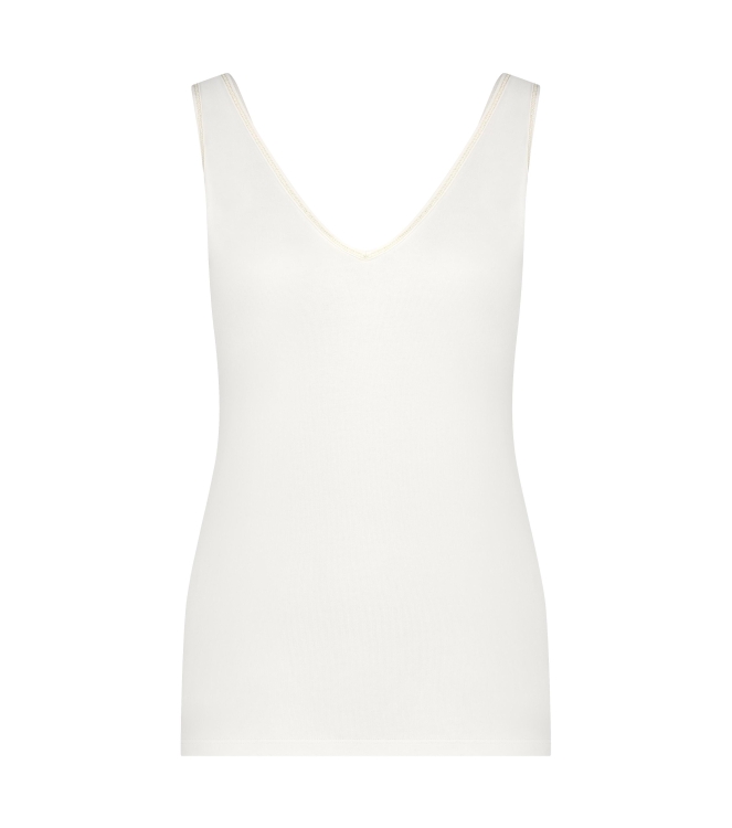 YBLS Tanktop With V-neck & Round Neck 112 Off White