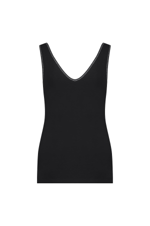 YBLS Tanktop With V-neck & Round Neck 990 Black