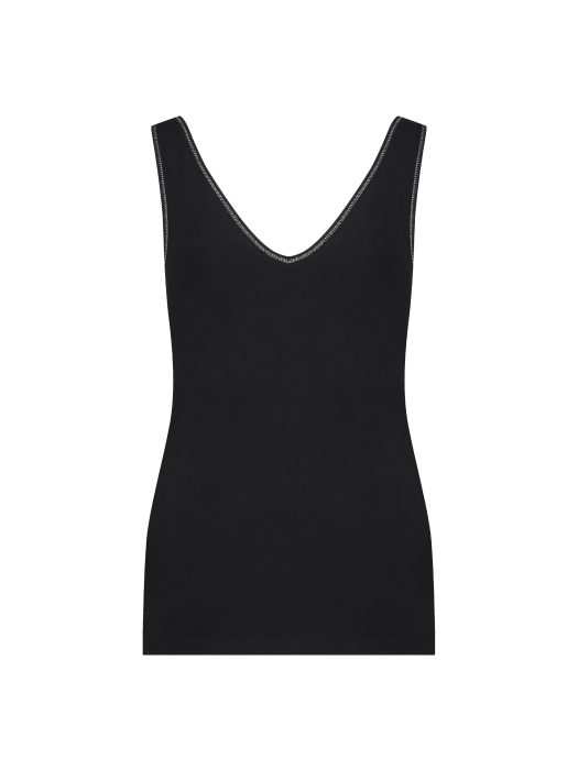 YBLS Tanktop With V-neck & Round Neck 990 Black
