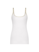 YBLS Lurex Strap Top 100 White