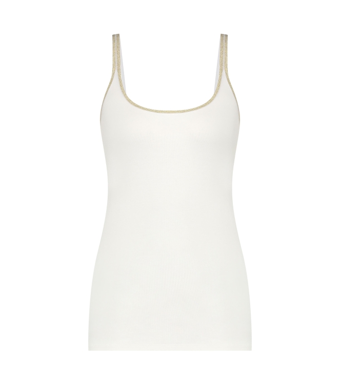 YBLS Lurex Strap Top 112 Off White