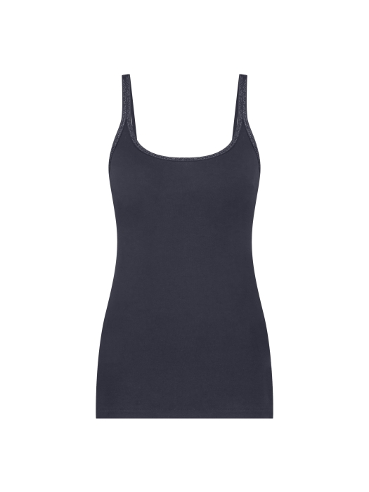 YBLS Lurex Strap Top 272 Navy