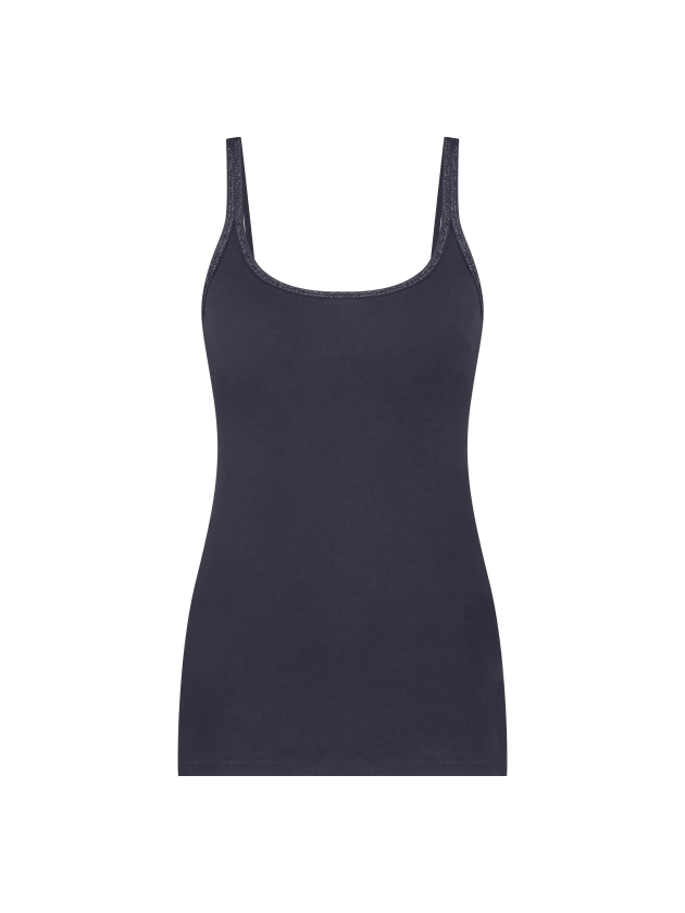 YBLS Lurex Strap Top 272 Navy