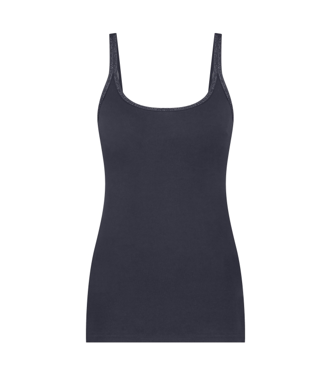 YBLS Lurex Strap Top 272 Navy