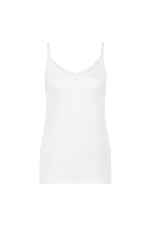 YBLS Lace Strap Top 100 White