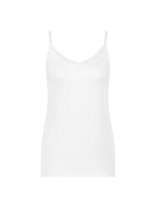 YBLS Lace Strap Top 100 White