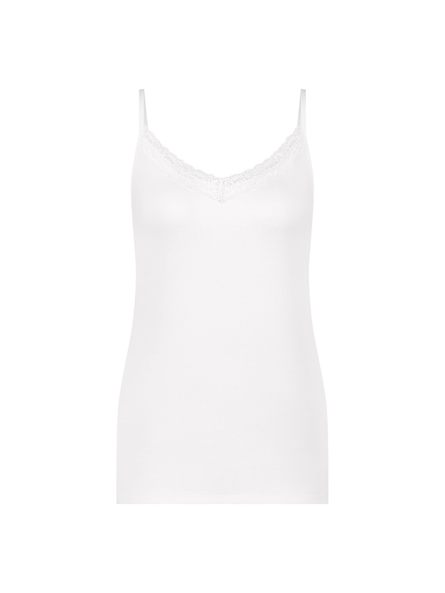 YBLS Lace Strap Top 100 White