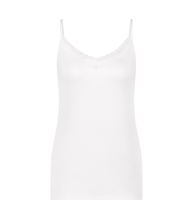 YBLS Lace Strap Top 100 White
