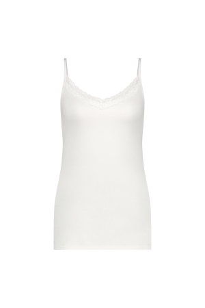 YBLS Lace Strap Top 112 Off White