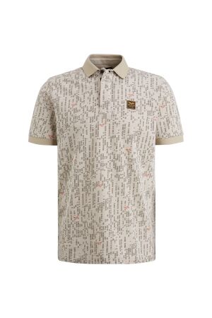 PME Legend Short sleeve polo Two tone pique p 7144 White pepper