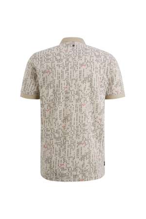 PME Legend Short sleeve polo Two tone pique p 7144 White pepper