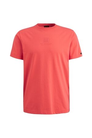 PME Legend Short sleeve r-neck cotton elastan 3062 Hot coral