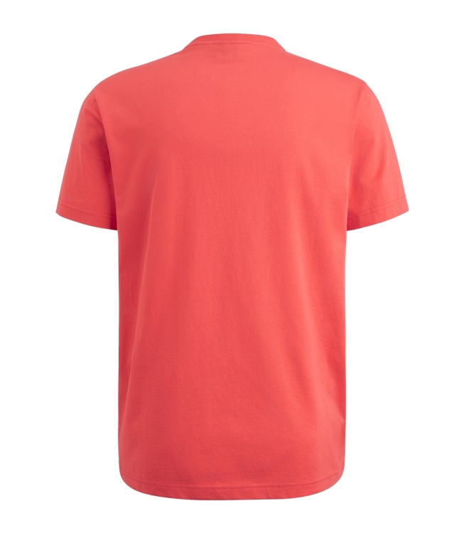 PME Legend Short sleeve r-neck cotton elastan 3062 Hot coral
