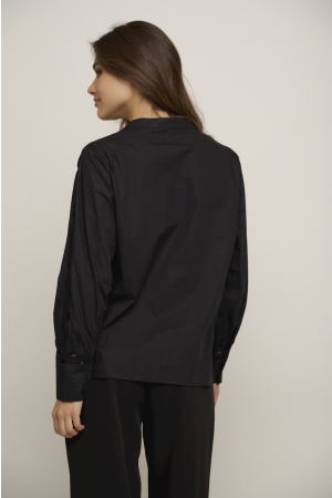 Rino en Pelle Blouse with fancy tape 9900 black
