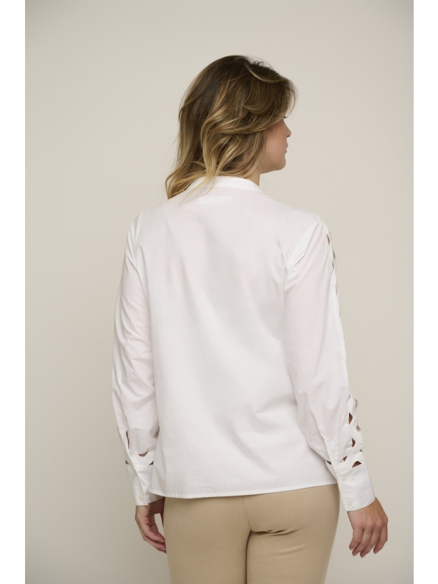 Rino en Pelle Blouse with fancy tape 10 white