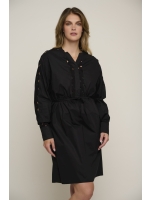 Rino en Pelle Dress with fancy tape 9900 black
