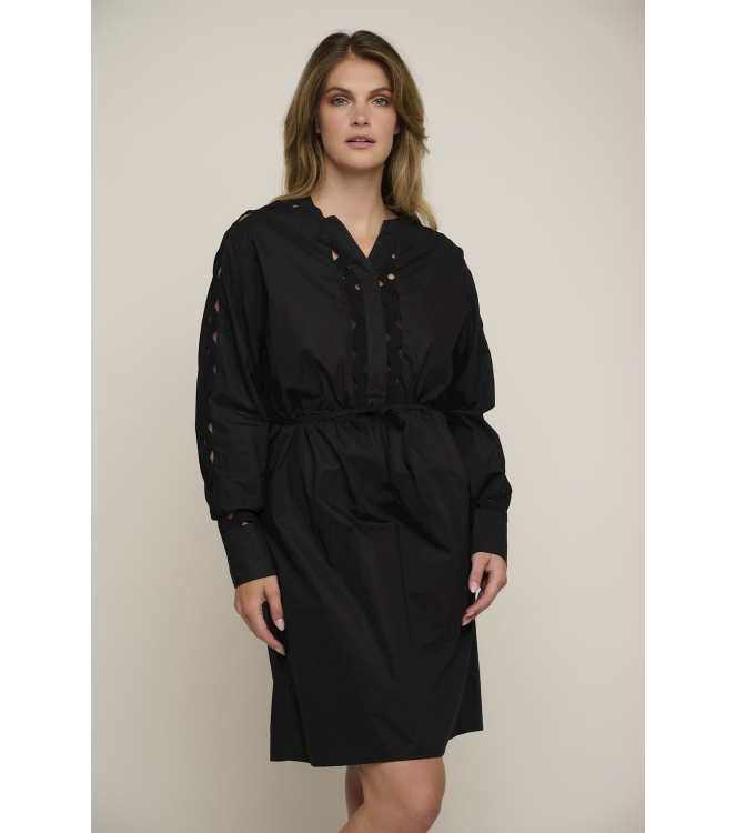 Rino en Pelle Dress with fancy tape 9900 black