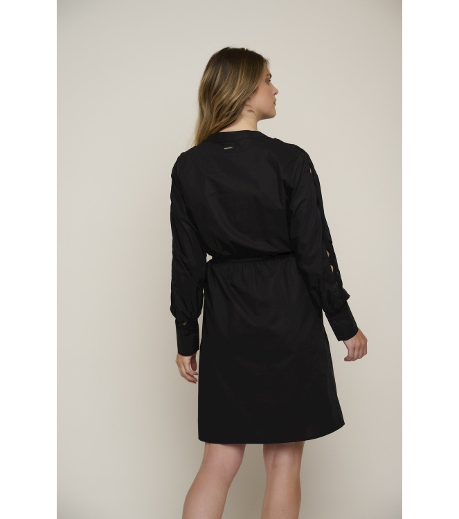 Rino en Pelle Dress with fancy tape 9900 black