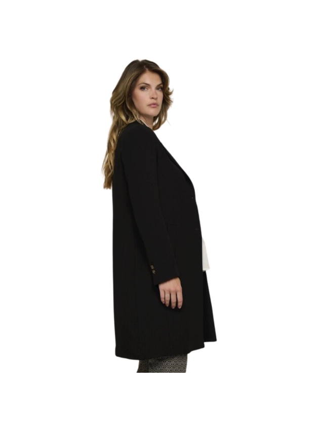Rino en Pelle Single breasted coat 9900 black