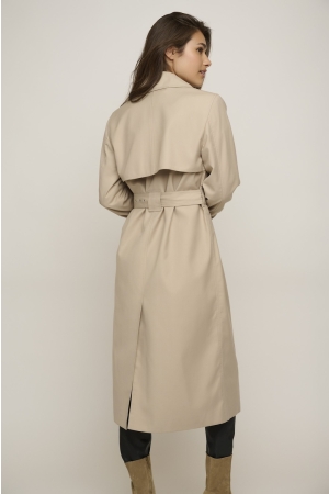 Rino en Pelle Long trenchcoat 6 beach