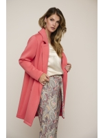 Rino en Pelle Double breasted coat 3020 coral